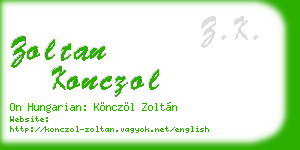 zoltan konczol business card